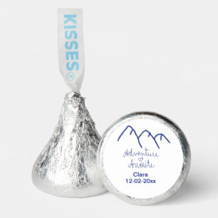 Adventure awaits blue mountain heart add name  hershey®'s kisses®