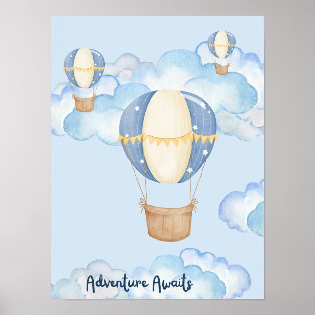 Adventure Awaits Blue Poster (Front)