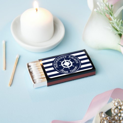 Adventure Awaits Boat Name   Matchboxes