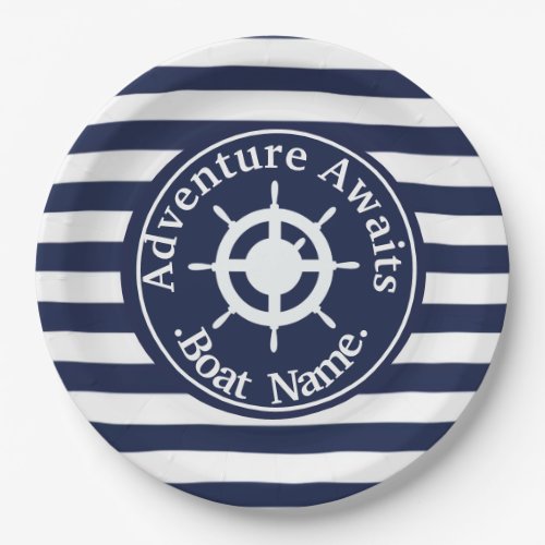 Adventure Awaits Boat Name    Paper Plates