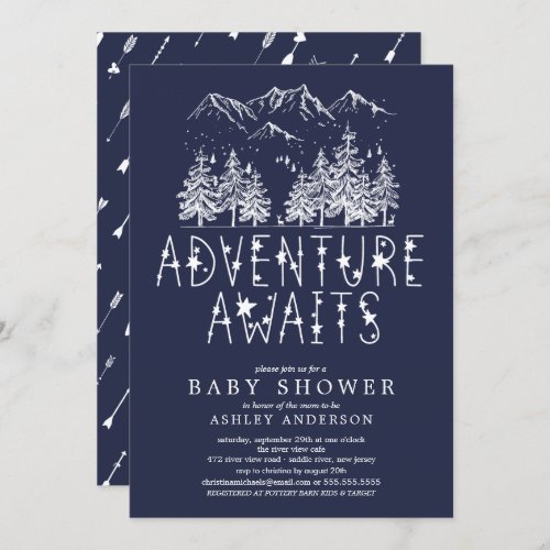 Adventure Awaits Boy baby Shower Invitation