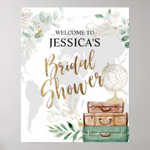 Adventure Awaits, Bridal Shower,  Banner Poster