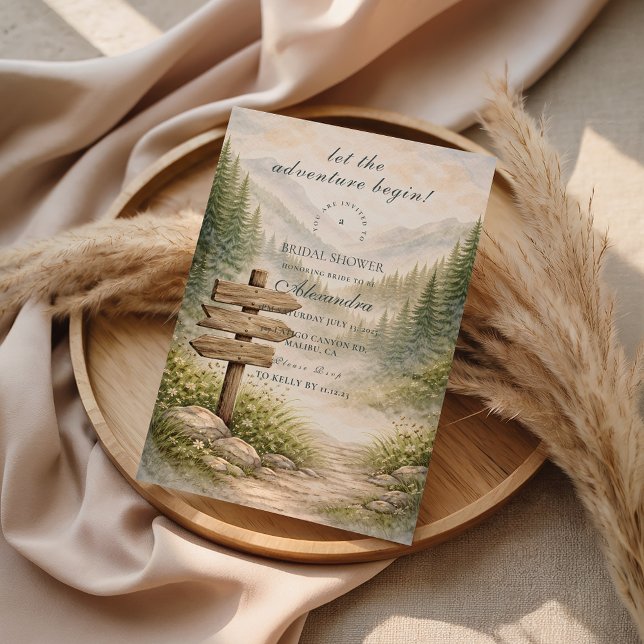 Adventure Awaits Bridal Shower Invitation (Creator Uploaded)