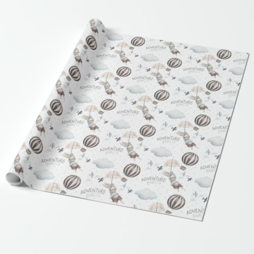 Adventure Awaits Bunny Wrapping Paper