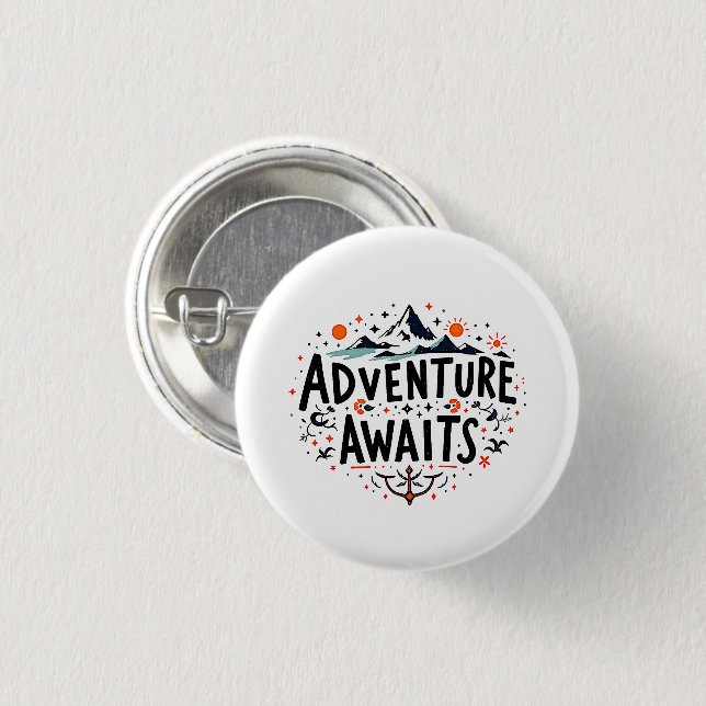 Adventure Awaits Button (Front & Back)