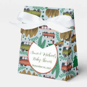 Adventure Awaits: Camper Baby Boy Shower Favor Boxes