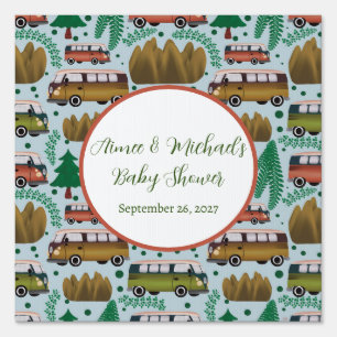 Adventure Awaits: Camper Baby Boy Shower Sign