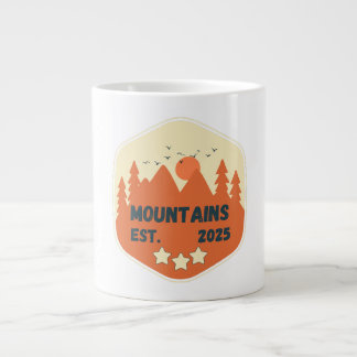 Adventure awaits, camping Idea , Mountains funny  Giant Coffee Mug