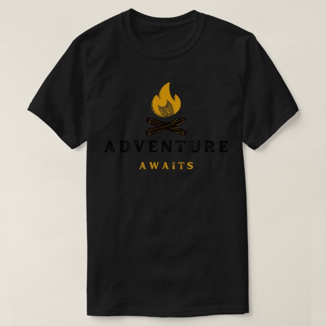 Adventure Awaits Camping T-Shirt (Design Front)