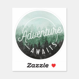 Adventure Awaits | Cool Outdoorsy Quote Sticker