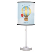 adventure awaits cute blue hot air balloon table lamp