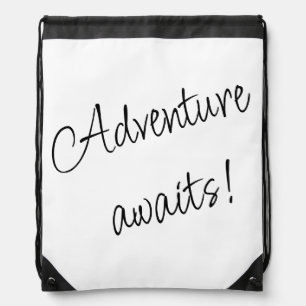Adventure Awaits Drawstring Backpack