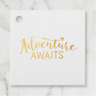 Adventure Awaits Foil Favor Tags