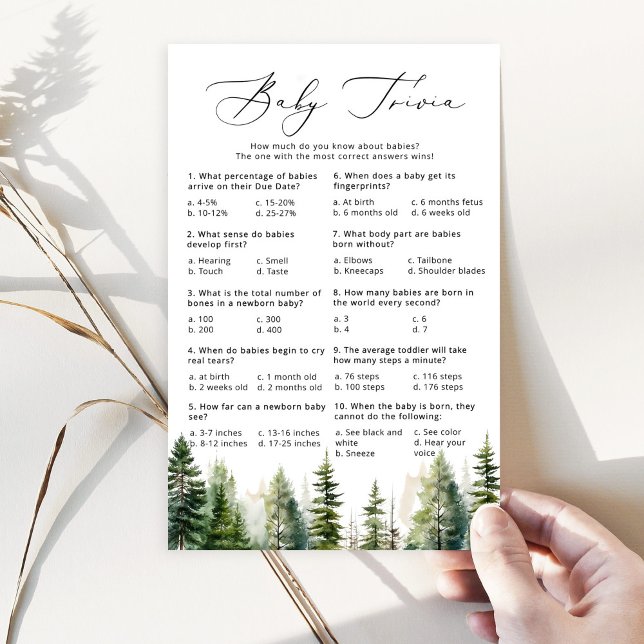 Adventure awaits forest baby trivia game (Creator Uploaded)