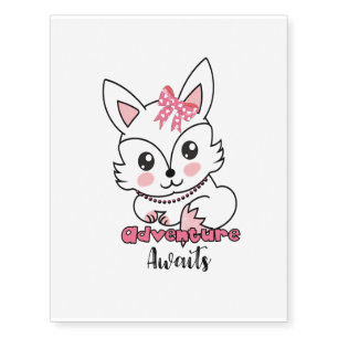Adventure Awaits, Fox Temporary Tattoos