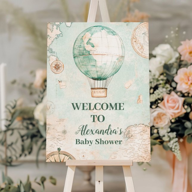 Adventure Awaits Gender Neutral Baby Shower Foam Board (Creator Uploaded)