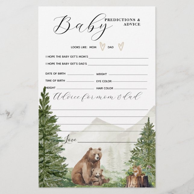 Adventure Awaits Gender Neutral Baby Shower Game (Front)