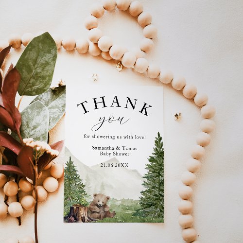 Adventure Awaits Gender Neutral Baby Shower Thank You Card