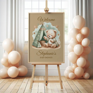 Adventure Awaits Gender Neutral Bear Baby Foam Board