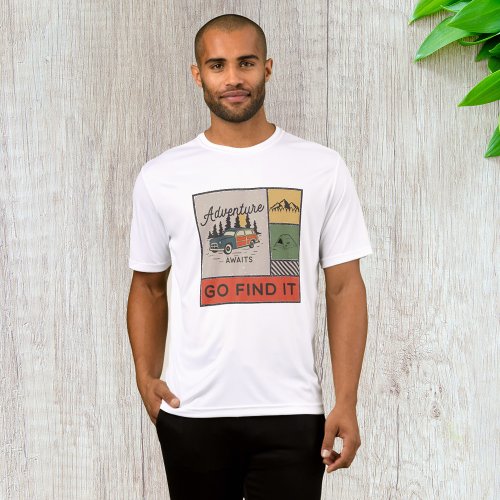 Adventure Awaits Go Find It Mens Sport_Tek  T_Shirt