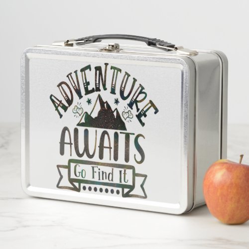Adventure Awaits Go Find It Metal Lunch Box