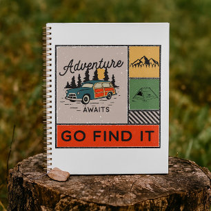 Adventure Awaits Go Find It Retro Camping Travel Planner
