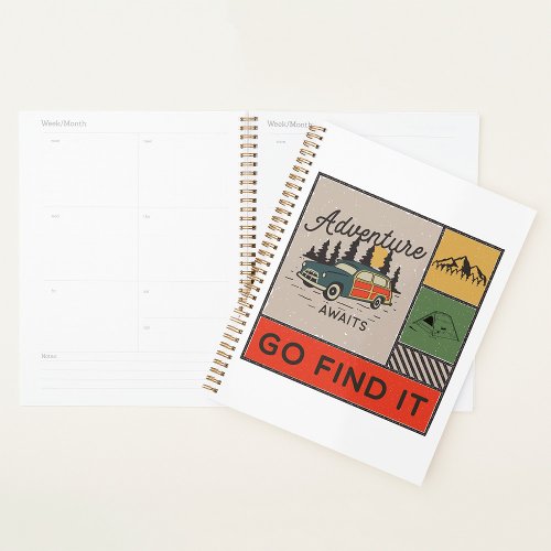 Adventure Awaits Go Find It Spiral Planner