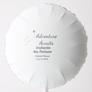 Adventure awaits graduation add name school year balloon