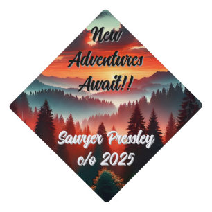 Adventure Awaits Graduation Cap Topper
