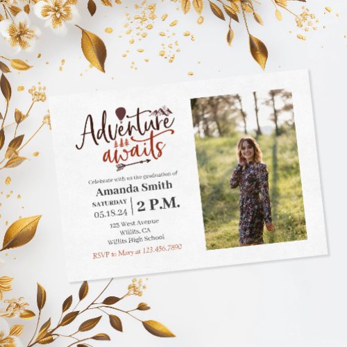 Adventure Awaits Graduation Invitation