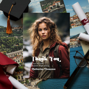 Adventure Awaits Graduation Thank You Card