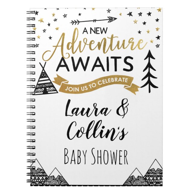 Adventure Awaits Guest Book Baby Shower (Front)