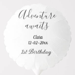 Adventure awaits happy 1st birthday name date simp balloon