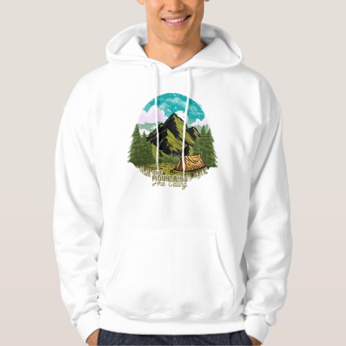 Adventure awaits happy camper outdoor vacation hoodie