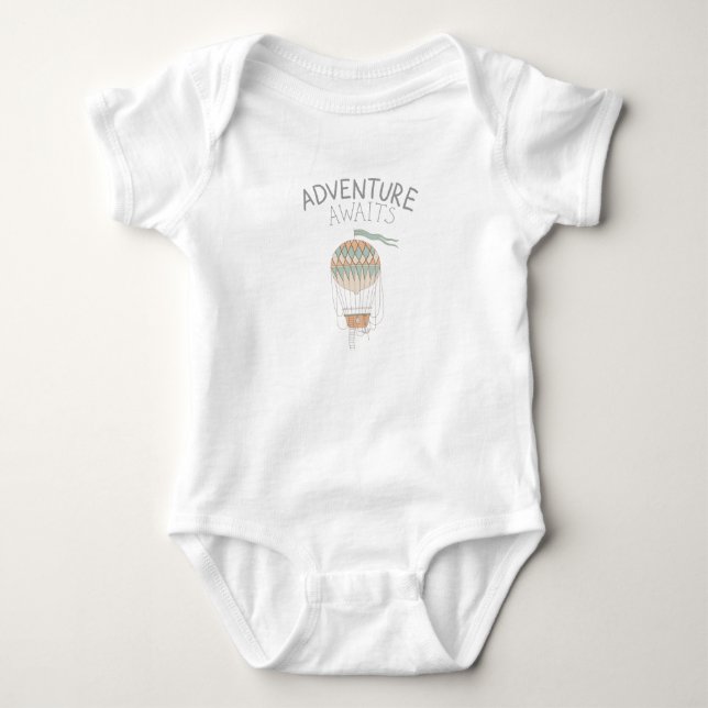 Adventure Awaits Hot Air Balloon Baby Bodysuit (Front)