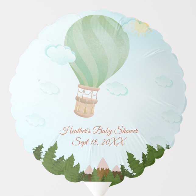Adventure Awaits | Hot Air Balloon Baby Shower (Front)