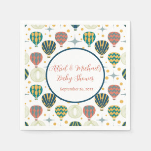 Adventure Awaits Hot Air Balloon Baby Shower Napkins