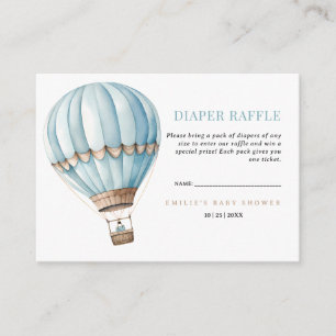 Adventure Awaits Hot Air Balloon Boy Baby Shower Enclosure Card