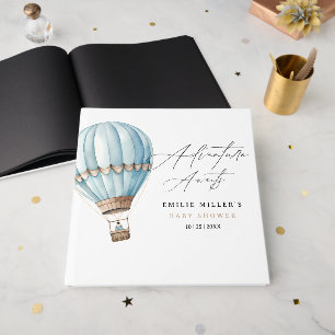 Adventure Awaits Hot Air Balloon Boy Baby Shower Guest Book