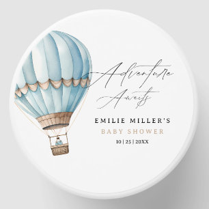 Adventure Awaits Hot Air Balloon Boy Baby Shower Mini Candle Favors