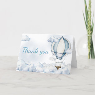 Adventure Awaits Hot Air Balloon Letterpress Thank You Card
