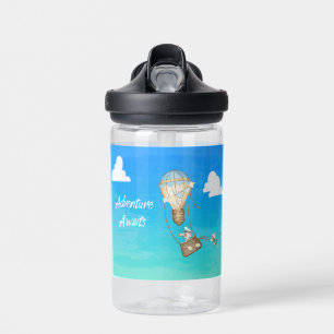 Adventure Awaits Hot Air Balloon Monkey Water Bottle