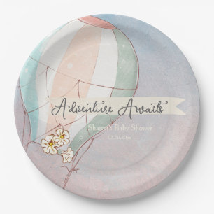 Adventure Awaits Hot Air Balloon Paper Plates