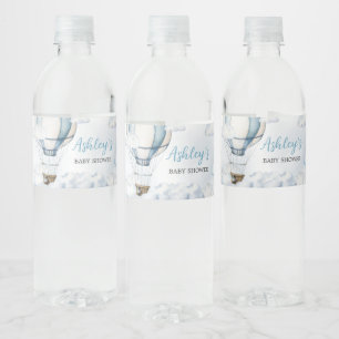 Adventure Awaits Hot Air Balloon Water Bottle Label