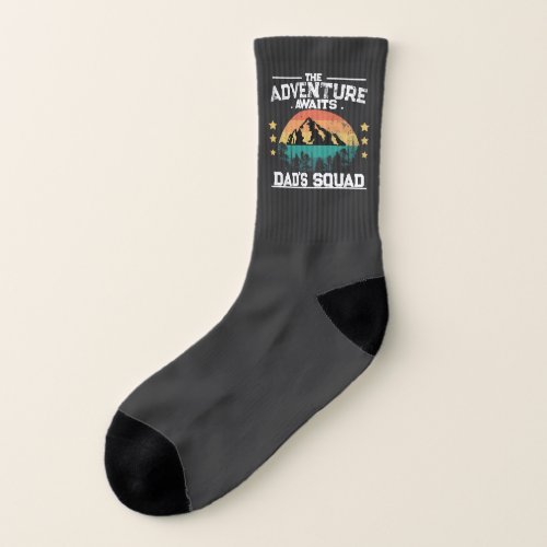 Adventure Awaits Im the Camping Dad DADs SQUAD Socks