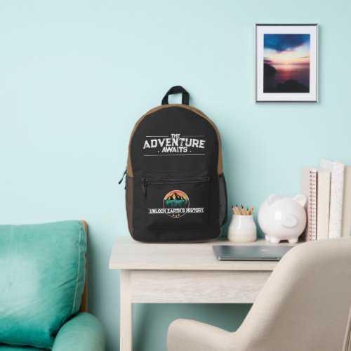 Adventure Awaits Im the Camping Dad Printed Backpack