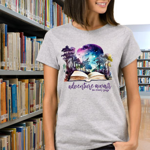 Adventure Awaits in Every Page Reader Gift T-Shirt
