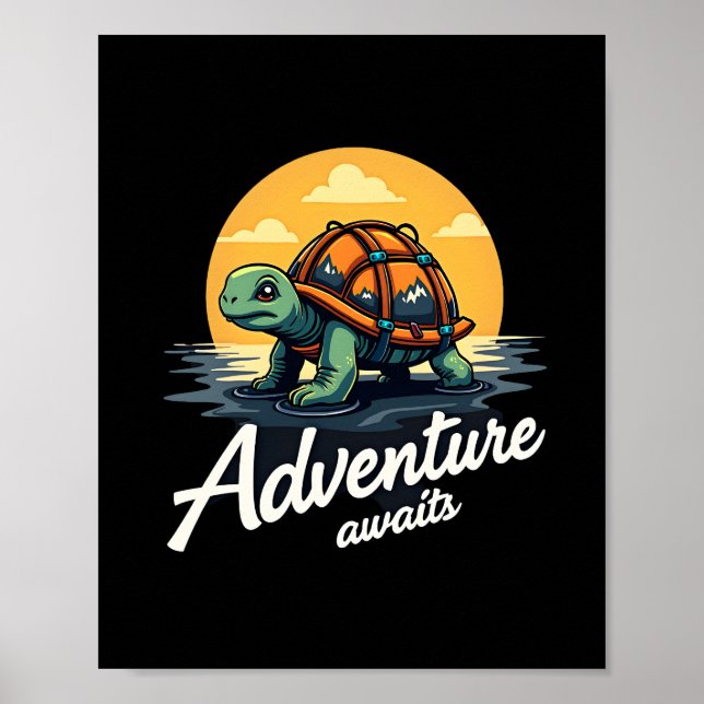 Adventure Awaits is Hiking Adventures is Outdoor A Poster (Front)