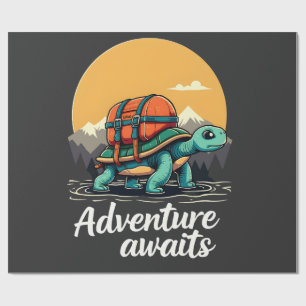 Adventure Awaits is Hiking Adventures is Outdoor A Wrapping Paper
