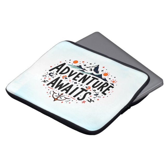 Adventure Awaits Laptop Sleeve (Front Top)